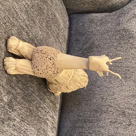 Corn husk & wooden Deer. - Picture 3 of 7